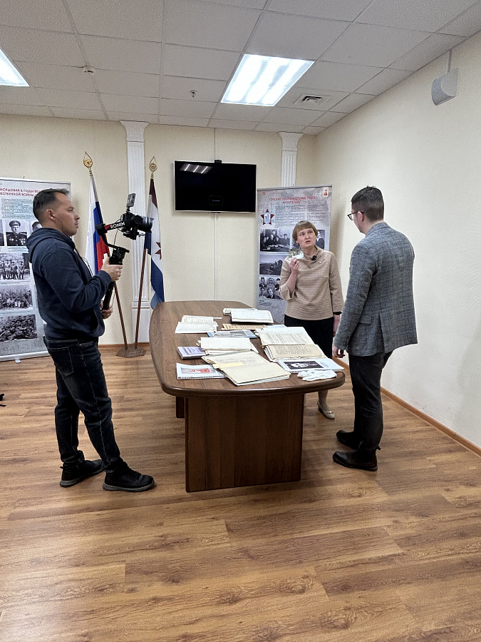 Центральный государственный архив Республики Мордовия посетила съемочная группа телеканала «Первый информационный» (Республика Беларусь)